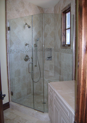 Cleaning Shower Doors as Installed by Palmdale Glass and Mirror Company